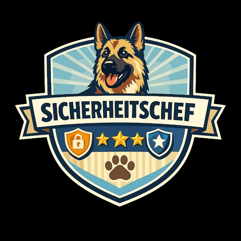 Sicherheitschef Schäferhund Logo