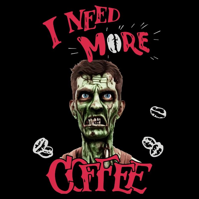 Drôle de design de café avec zombie