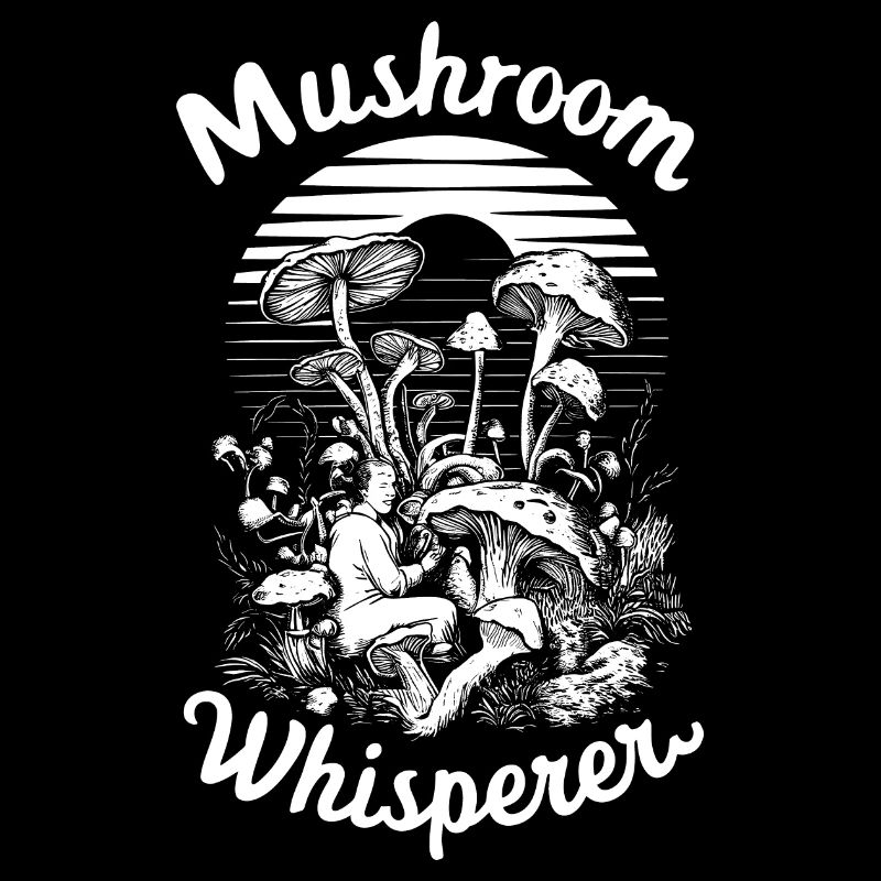 Whimsical Mushroom Whisperer Artistic Design
