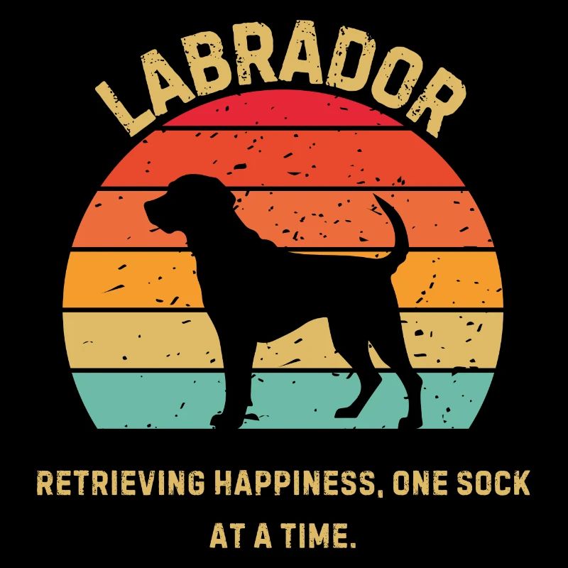 Labrador Retro Sunset