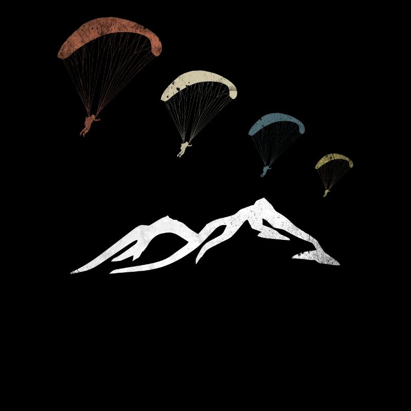 Berg Mountain Paraglider Vintage Retro