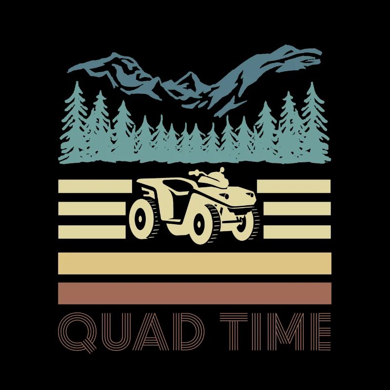 Vintage Retro Quad Time Shirt Geschenk