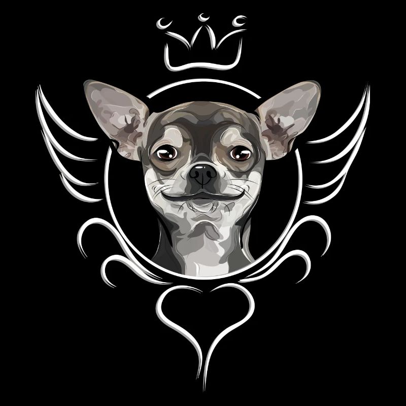 Lustiger CHIHUAHUA mit Krone Wilsigns