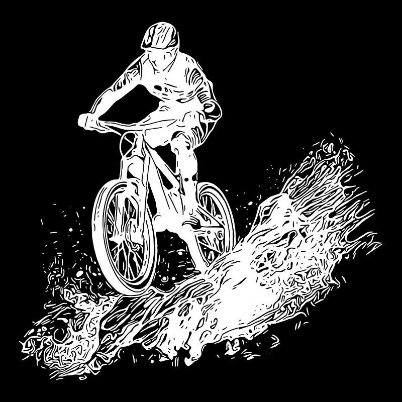 Radfahrer Schlamm Berg Abfahrt