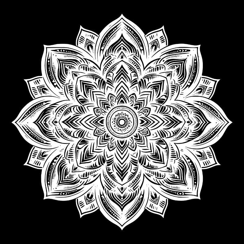 Usædvanlige yogablomster mandala