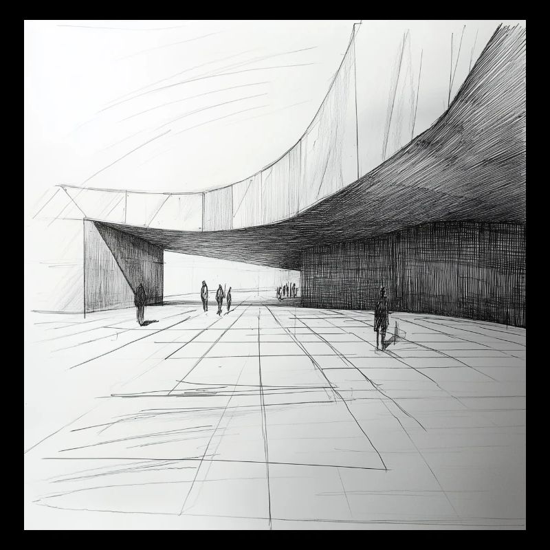 Architect Drawing Sketch Architecture