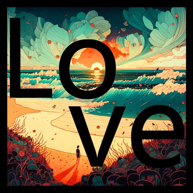 Love dazzling sunset