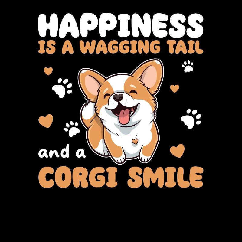 Happiness Is A Wagging Tail And An Corgi Smile