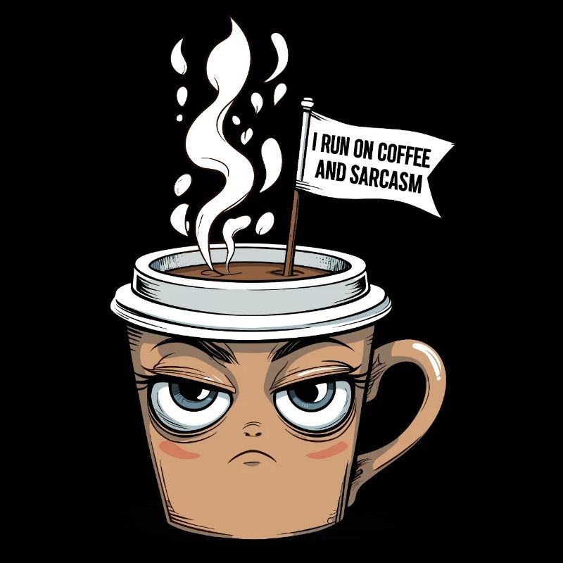 Coffee and sarcasm – Funny design