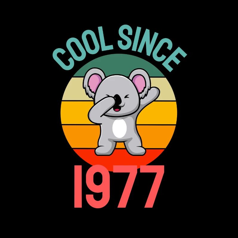 Cool seit 1977 Retro Dabbing Koala 45. Geburtstag