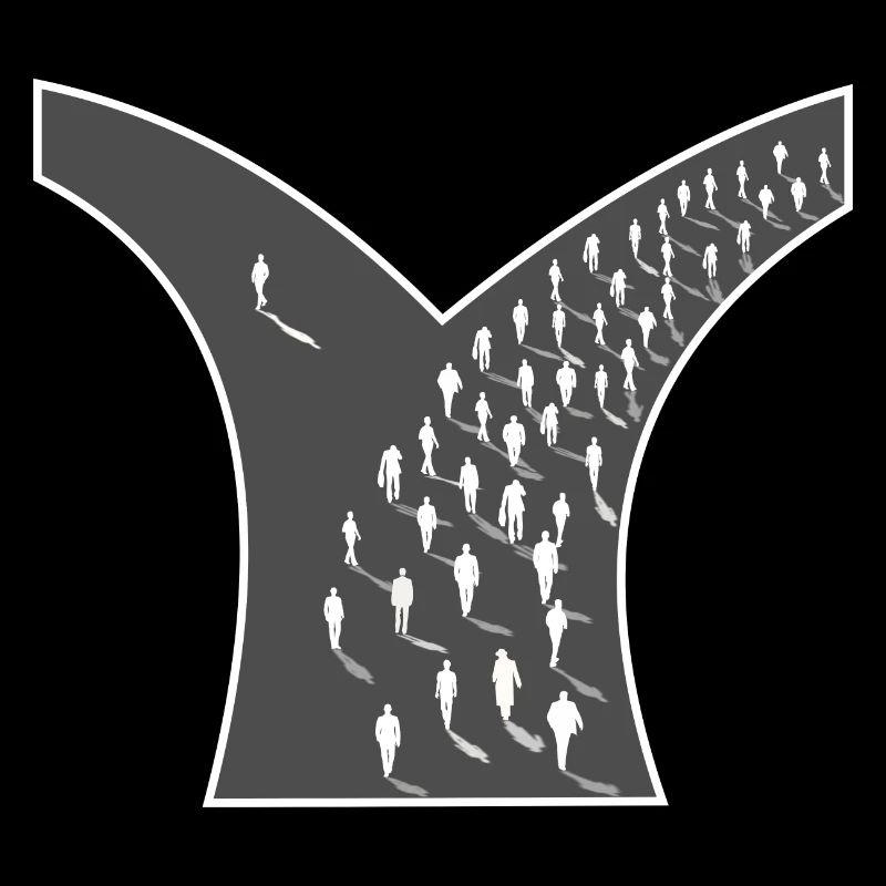 Strada Percorso Crotch Decision Way Mainstream