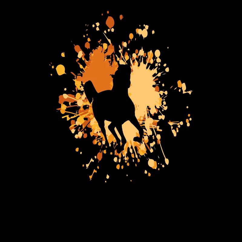 Cheval Belle Éclaboussure De Couleur