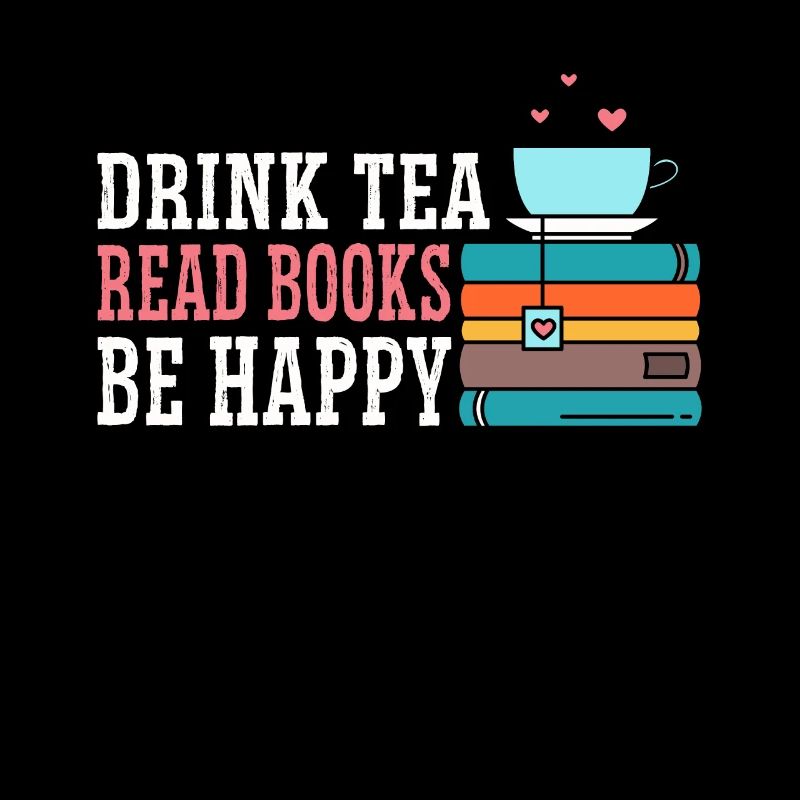 Tee Trinken Bücher Lesen Glücklich Sein