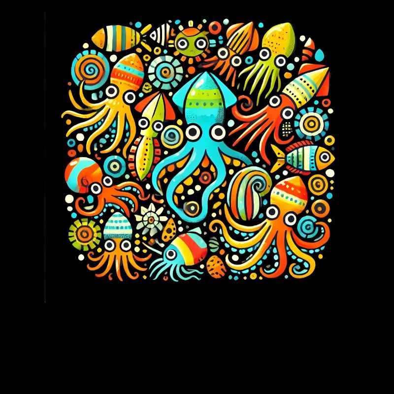 Squid Pattern, Love Ocean Animals
