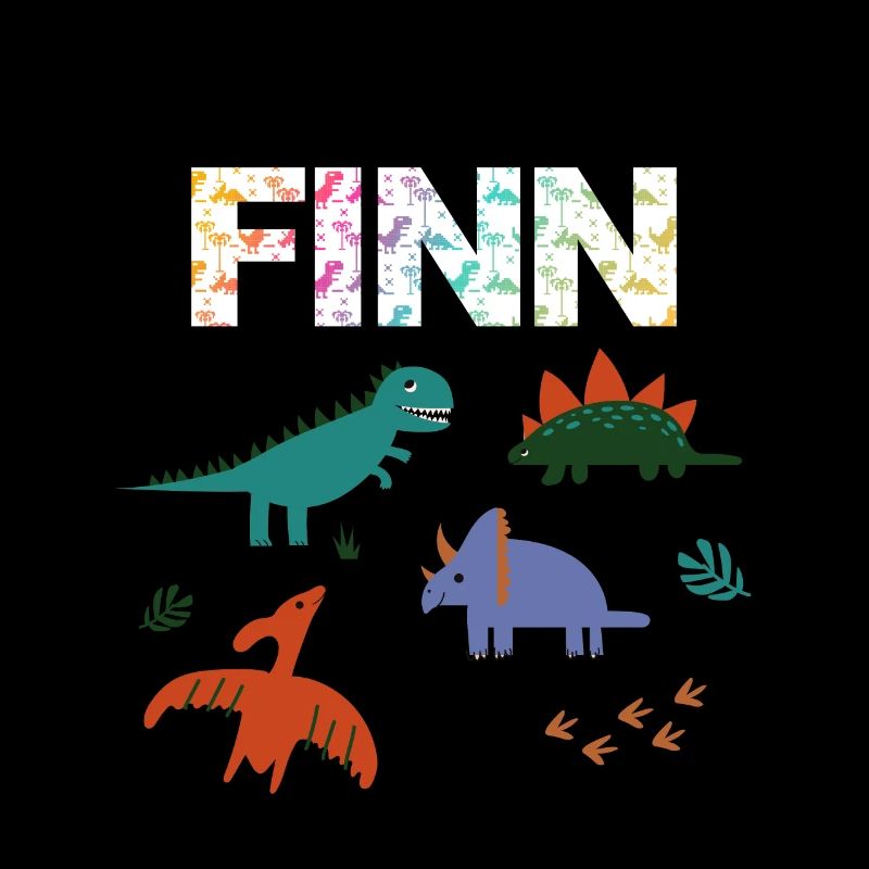 FINN - Beautiful boy name with dinosaur