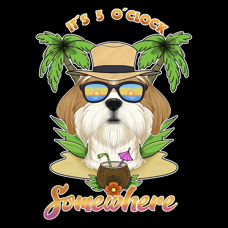 Il est 5 OClock quelque part en buvant Shih Tzu