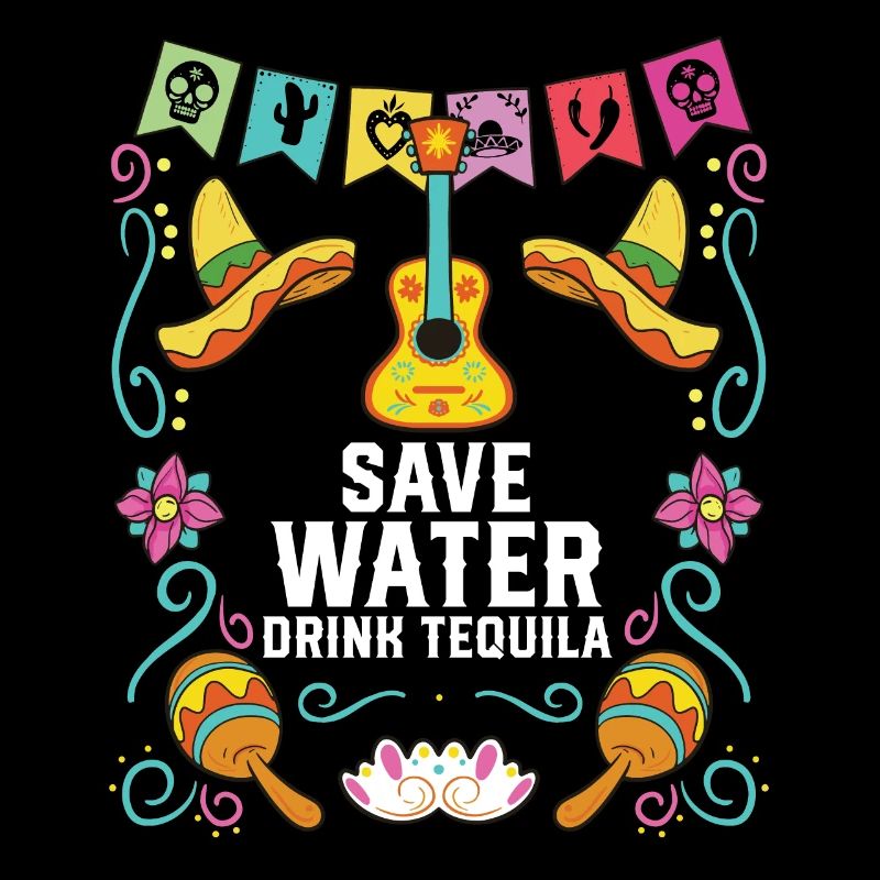 Save Water Drink Tequila Alcoholic Tequila Drinker