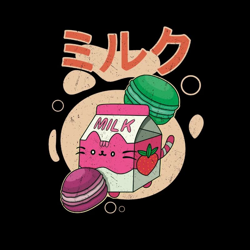 Strawberry Drink Japan Milkshake Macaroons