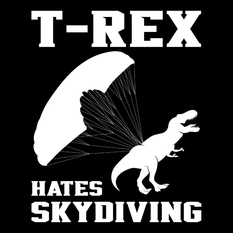 T-Rex déteste le parachutisme dinosaure parachutiste