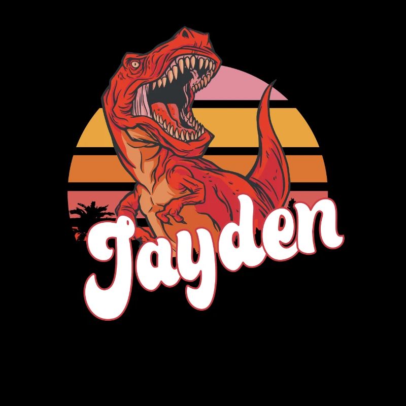 JAYDEN - Beau prénom de garçon avec T-REX Dino