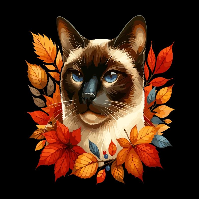 Herbstliche Katze