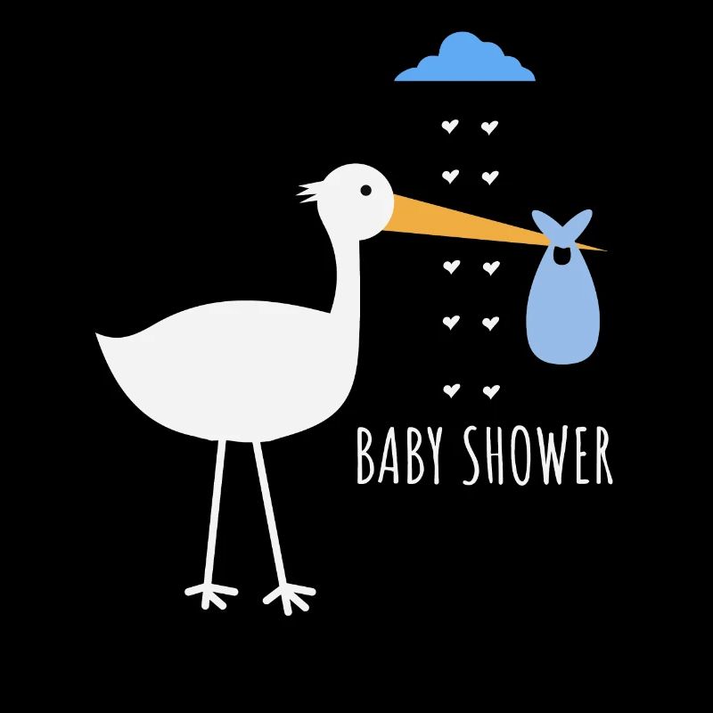 Cigogne de douche de bébé