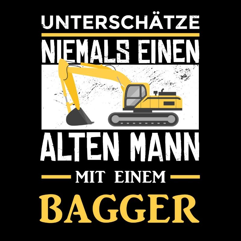 Alten Mann Mit Bagger Baggerfahrer Bagger