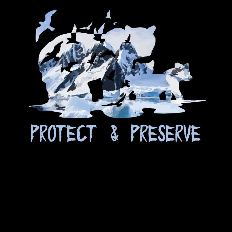 Preserve & Protect Umweltschutz Klimaschutz Eisbär