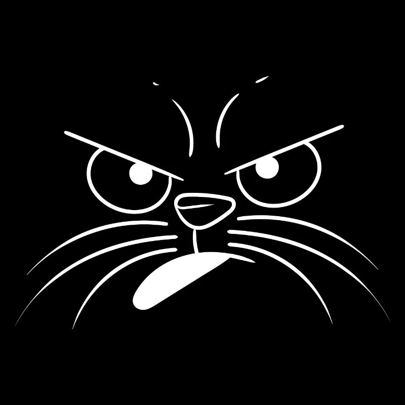 Visage de chat seulement langue conception mignonne