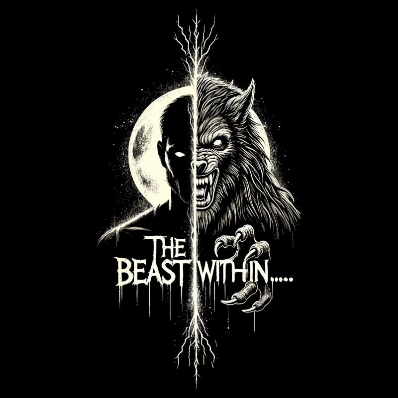 The Beast Within - Düsteres Werwolf Shirt