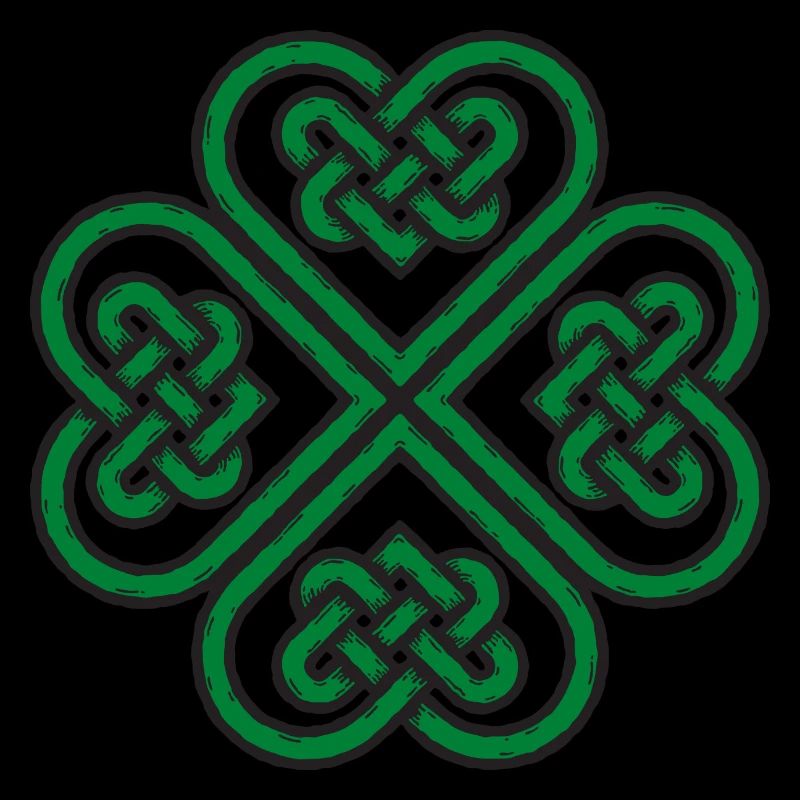 Irish Celtic Knot Shamrock Heart St Patricks Day