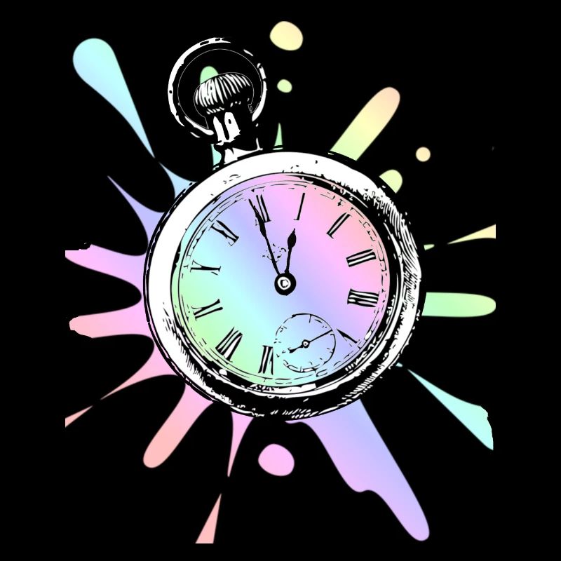 Uhr - farbenfroh / Geschenkidee