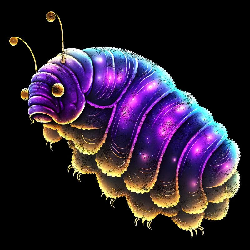 Bärtierchen, Weltall, Tardigrade Kosmos Distressed