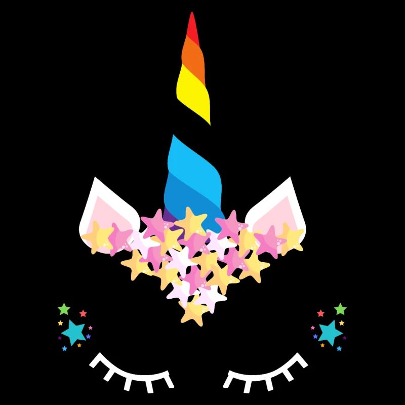 Conception de visage de licorne mignonne