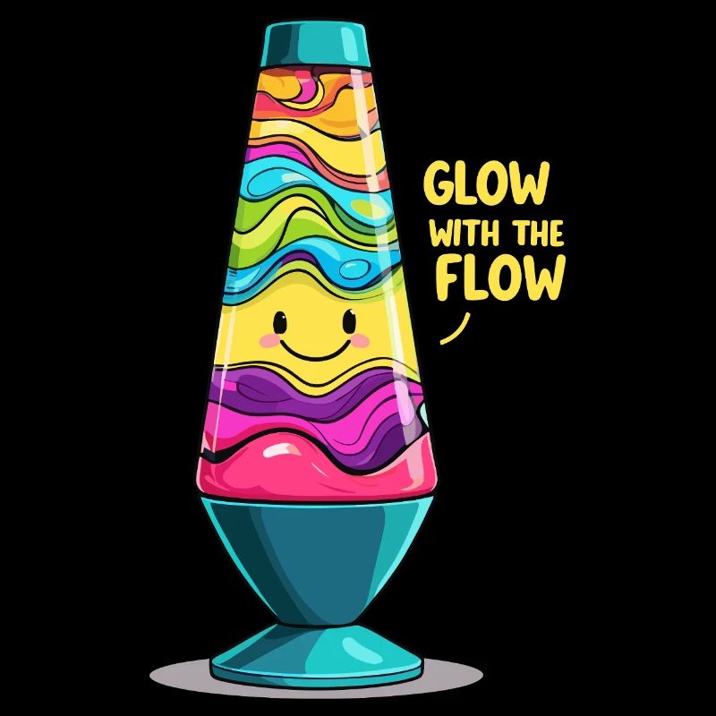 Bunte Lavalampe - Glow with the Flow