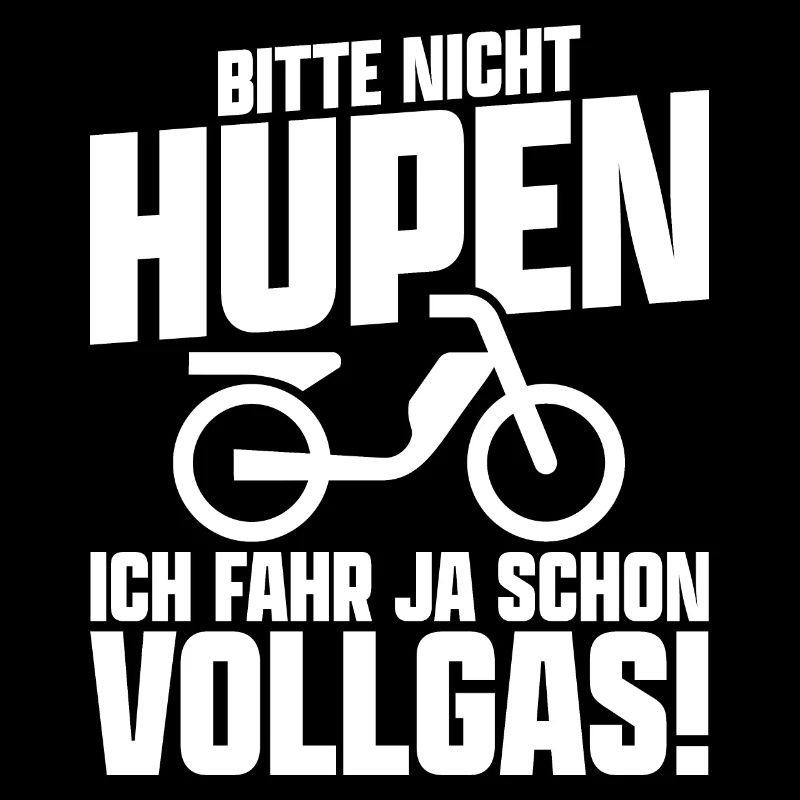 Bitte nicht hupen Roller Moped Mofa Rückseite