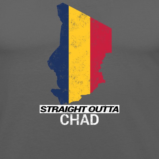 Straight Outta Chad ( Tchad ) country map & flag