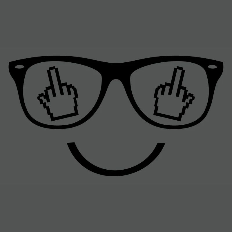 fck you nerd glasses smile