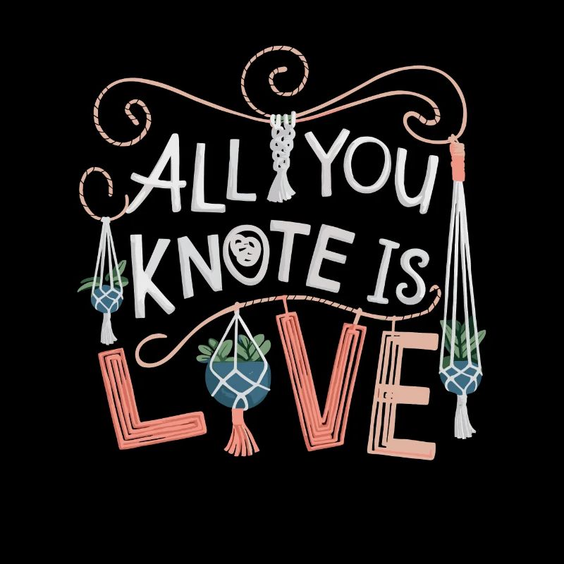 Funny macrame quote for boho macrame lovers