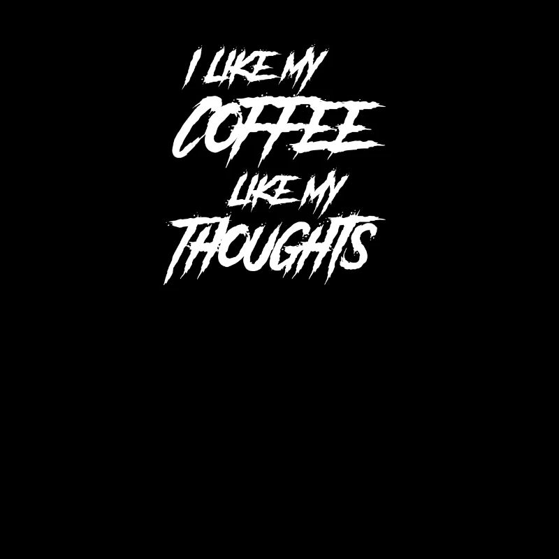Goth Coffee Drôle J’aime mon café comme mon