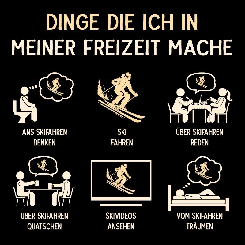 Skifahrer Ski Humor Freizeit