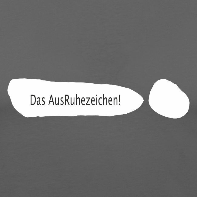 Ausruhezeichen weiß