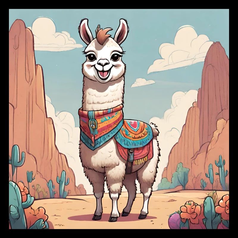 Llama with clothes