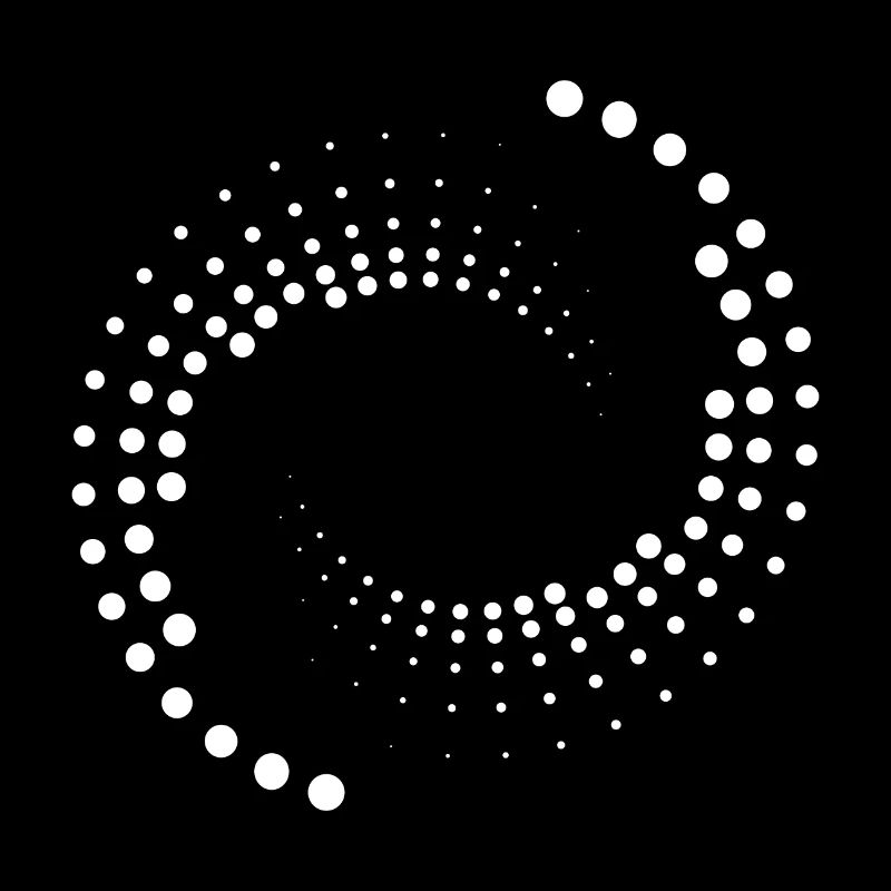 Spirale avec cercles blancs