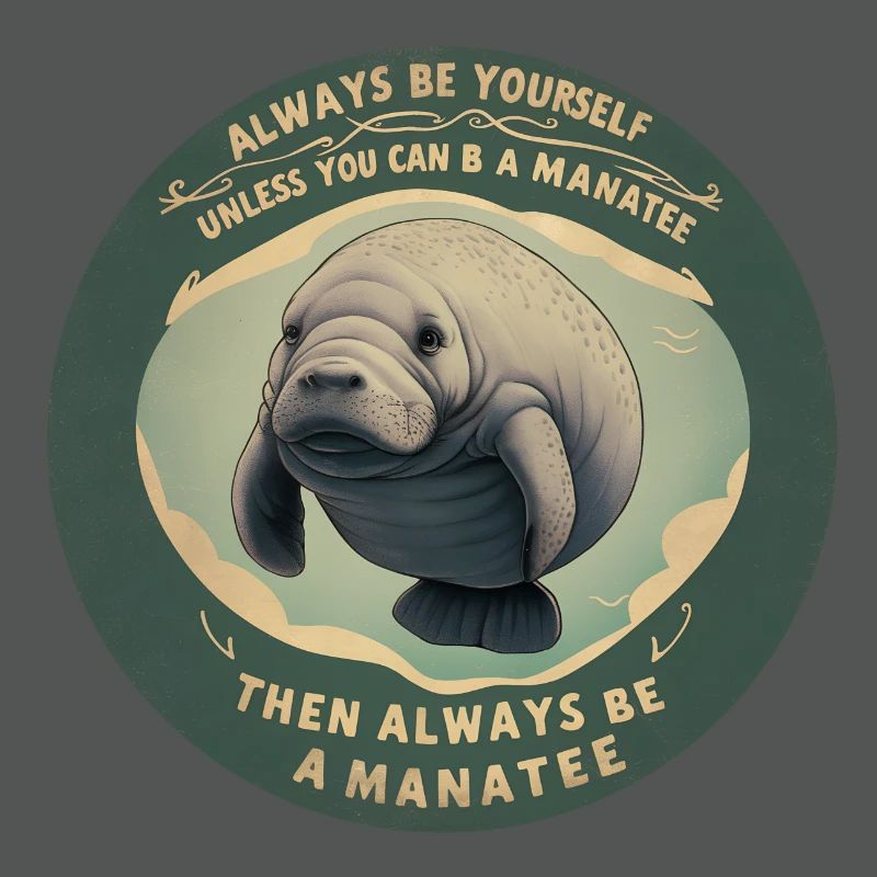 Sei Du selbst oder sei ein Manatee Lebensweisheit