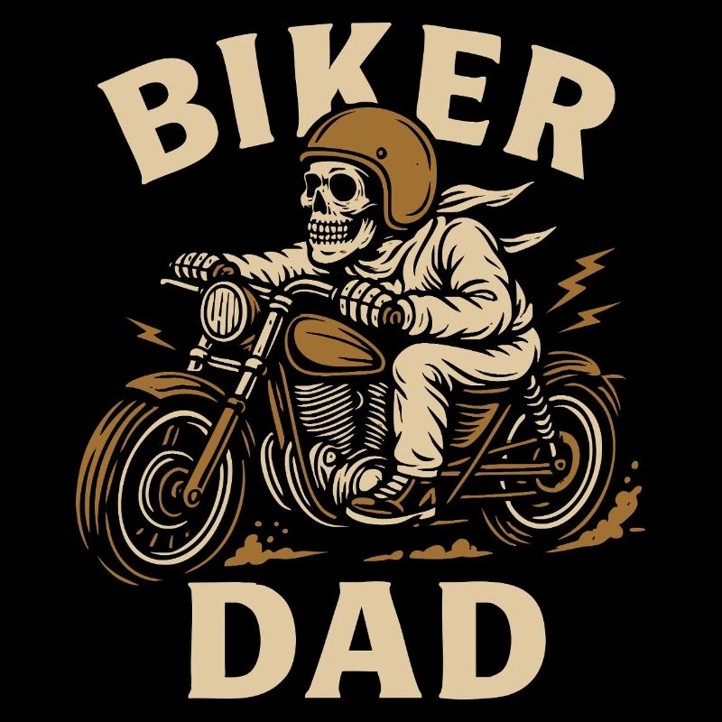 Biker Dad - Gift for Cool Dads with Motorcycle