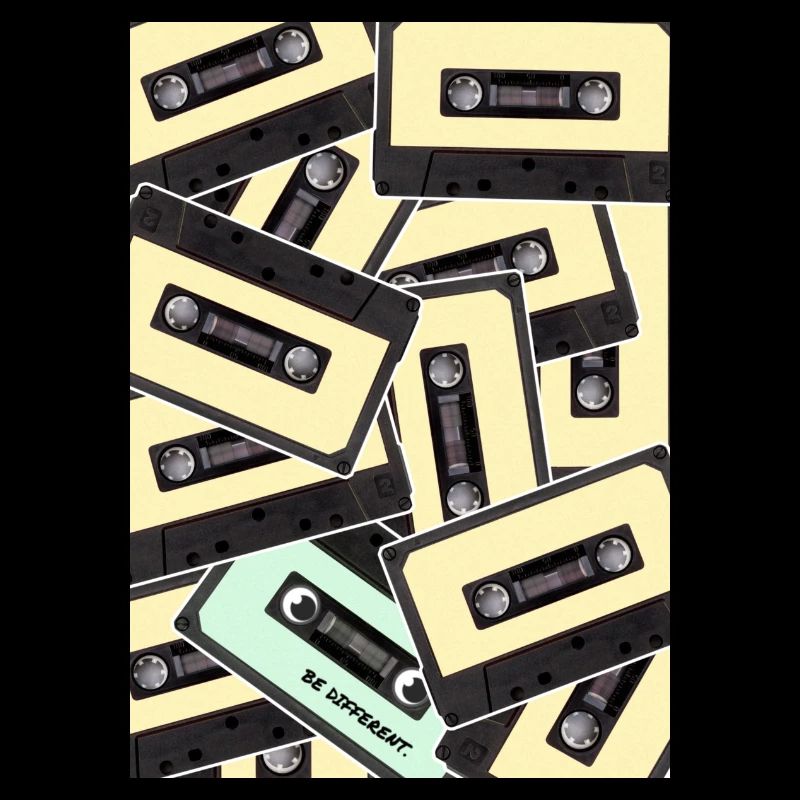 Retro Kassetten "Sei anders" / "Be different"
