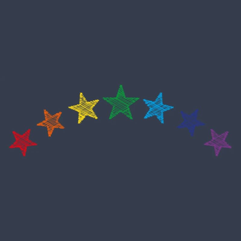 Sterne Regenbogen scribble