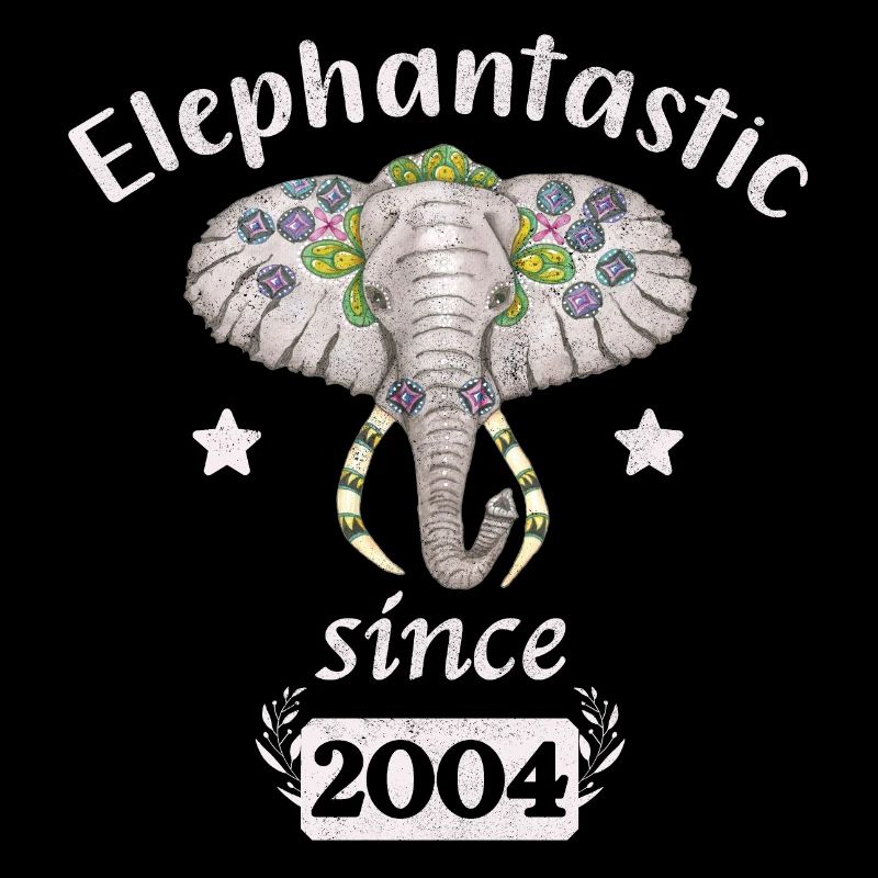 Elephantastic since 2004, Elefantenkopf geschmückt