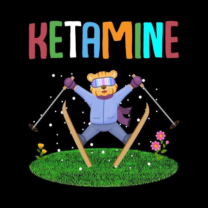 Ketamin Skifahren Springender Bär
